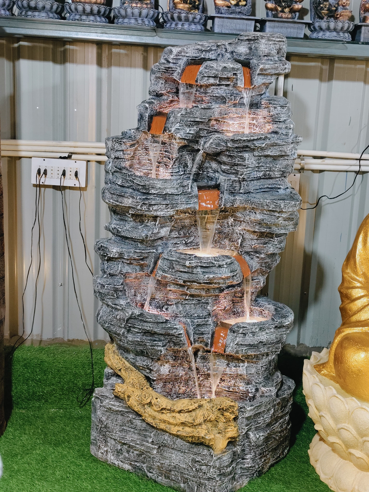 Seven step waterfall fountain